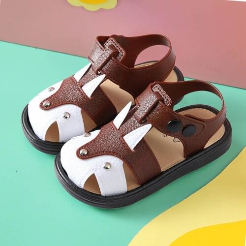 Cute Rabbit Baby Girl Sandals Soft Leather Flower Cartoon Baby Sandals Non-slip Sole Infant Girls Shoes Outdoor Baby Shoes