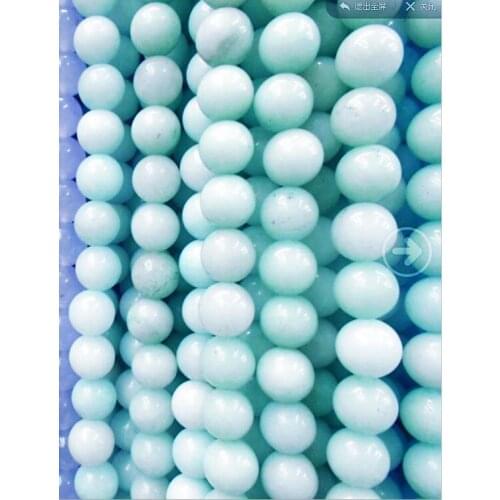 Top quality Natural Stone AAA marine sea beads Round Loose bead Stone ball 6/8/10/12MM Jewelry bracelet Making DIY