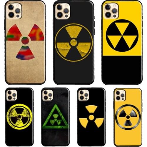 Nuclear Radiation Warning Sign Soft Case For iPhone 12 Pro Max Mini X XR XS Max SE 2020 8 7 Plus 11 Pro Max Phone Cover