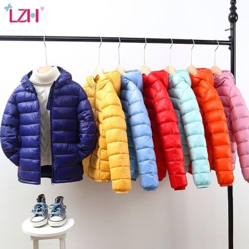 LZH Jacket For Boy 2021 Winter Jackets For Girls Coat Kids Warm Outerwear Down Jacket For Girl Clothes Autumn Children Clothing