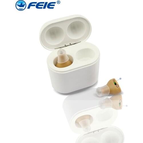 Double Hearing aids Rechargeable Smart Hearing Amplifier with Charging Case Personal digital hearing aid dropshipping R-102