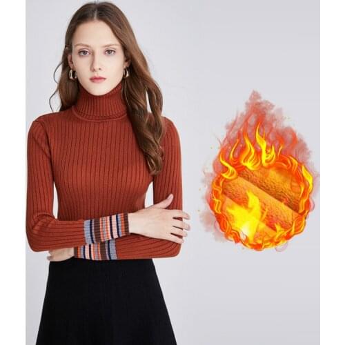 European American New Autumn Thick Striped Plus Size Long-sleeved Base Sweater Fashion Trend Slim All-match Womens Pullover Top