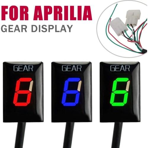 For Aprilia ETV 1000 RSV Mille RSV4 Non-ABS SL1000 Motorcycle Gear Indicator 1-6 Speed LED Digital Display ECU Plug