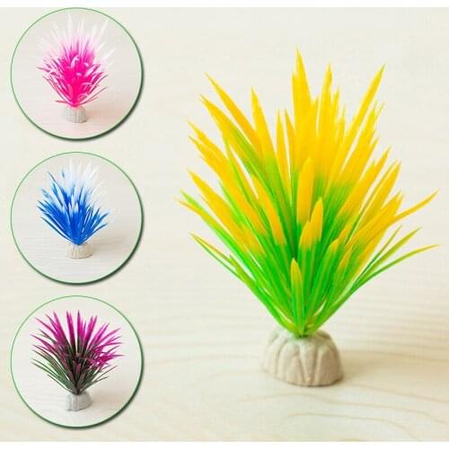 1PC Artificial Aquatic Plant New Fish Tank Decorative Plastic Aquatic Plant Aquarium Landscaping Fake Aquatic Accessories Plants