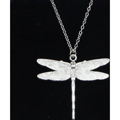 New Fashion Necklace 43x47mm dragonfly Pendants Short Long Women Men Colar Gift Jewelry Choker