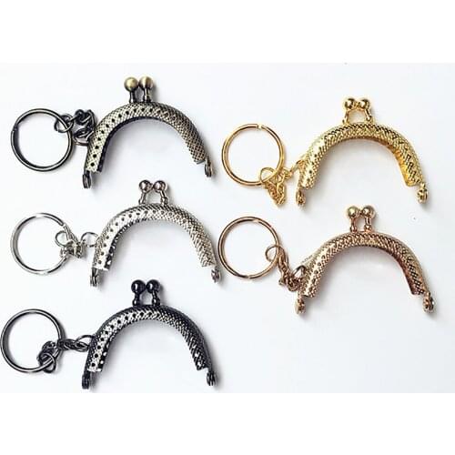 Mini Metal 5cm Ball Head Arch Frame Coin Purse Frame Clutch Lock Kiss Clasp Lock Bags Part Replacement
