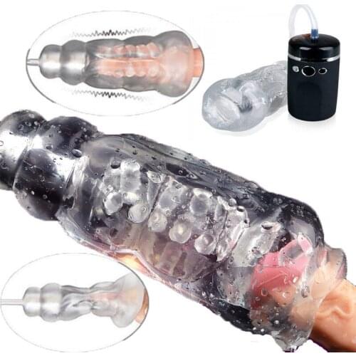Strong suction machine oral sex male masturbation cup electric oral sex vibrating penis exerciser cat sex toy male sex products