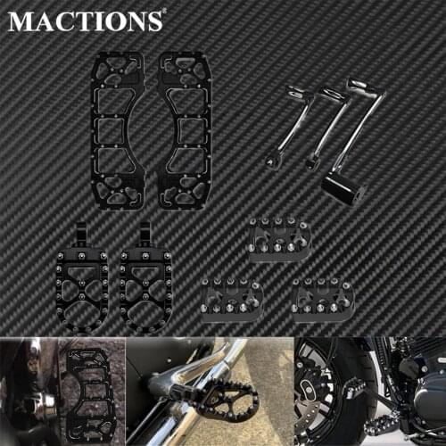 Motorcycle Driver+Passenger Rider Footboard Floorboard Brake Arm Kit Gear Shifter Lever Shifter Peg For Harley Touring 2008-2013