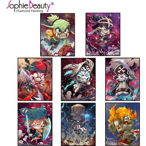 Sophie Beauty Diy Diamond Painting Cross Stitch Full Square Mosaic Handcraft Embroidery Cartoon Anger Warrior Boy Home Arts Kits