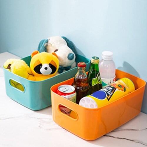 Kitchen Desktop Sundries Organizer Storage Box Basket Bathroom Clothes Snack Cosmetic Plastic Household Storage Organization Box