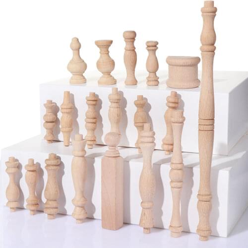 1Pc Multi Style Wood Carving Cabinet Foot European Solid Furniture Legs TV Seat Feets Vintage Home Decoration Crafts Accessories