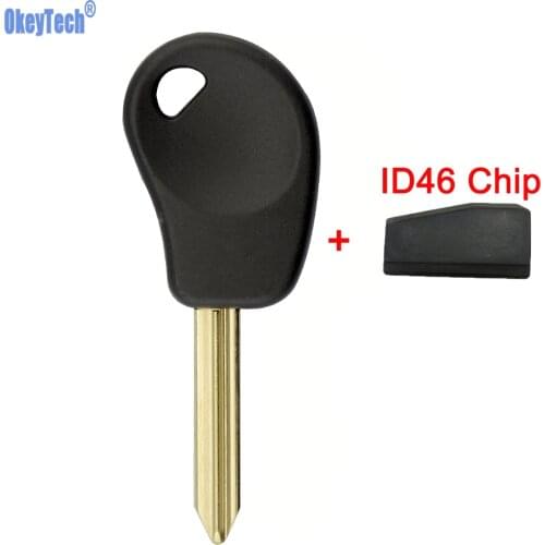 OkeyTech Transponder Car Key Shell With ID46 Blank Chip for Citroen Picasso Saxo Jumpy Despatch C5 C6 Berlingo Elysee Chip Key