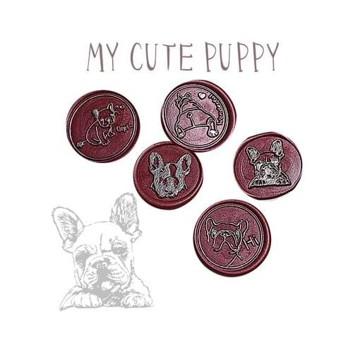 Dog hand account seal gift DIY gift decoration retro mechanical clockwork seal copper head gift