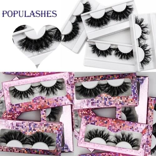 3d 100% Real Mink Lashes Curly Thick Wholesale Bulk Fluffy False Eyelashes Dramatic Long Multi-Layer Glitter Pink Box Packaging