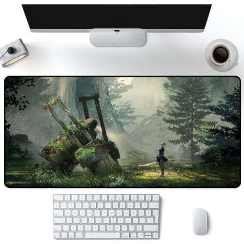 Nier Automata Characters Rubber Pad To Mouse Game Gaming Mouse Pad Gamer Large Deak Mat 60x30cm Animation Products Desks