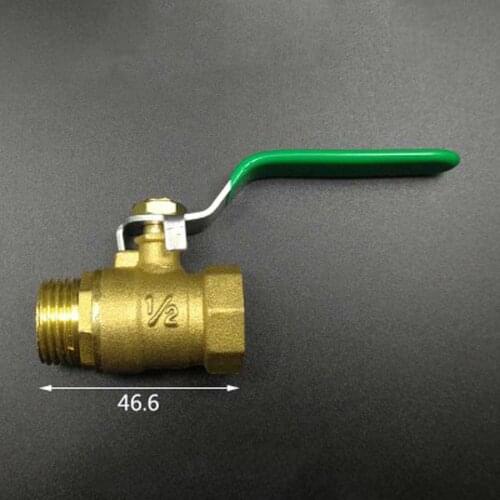 Female to MaLe Brass Ball Valve DN15 1/2" BSP Temperature 0-60C Pressure 8Bar Port Size 12mm