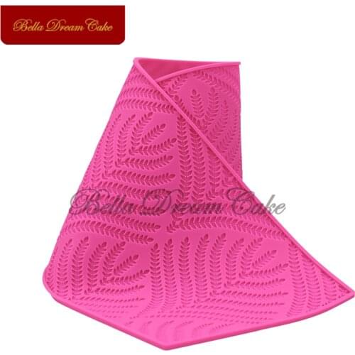 Wheat Harvest Silicone Mold Chocolate Buttercream Lace Mat Fondant Sugar Craft Cake Border Moulds Cake Decorating Tools Bakeware