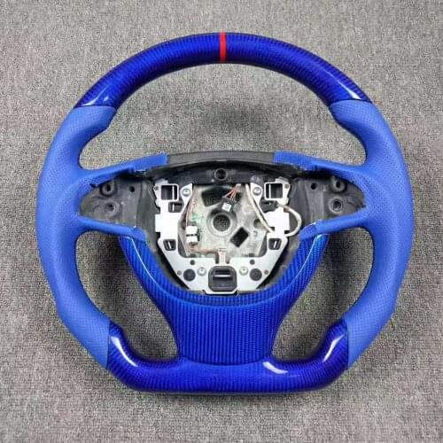 OEM Cuatomized Trim Real Carbon Fiber Sports Steering Wheel Leather compatible for BMW 3/4/5/7/M3/M4/M5/X3/X4/X5/X6