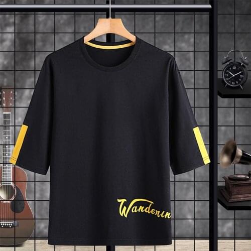 Sport MenS T-shirts Fashion Cool 2021 Summer Short Sleeves Black White Tshirt TOP Tees Oversized 7XL 8XL