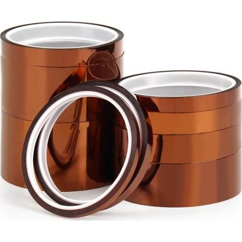 New 25m Heat Resistant Polyimide Tape One-side Self-adhesive High Temperature Thermal Protection Insulation Anti Static Film