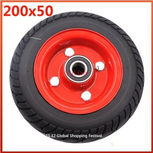 High quality200x50 Electric scooter Wheel Tyre with Alloy Hub 8 Inch Solid Tire Stab-proof, Wear-resistant and Non Inflatable