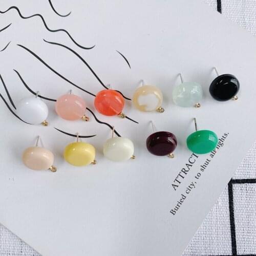 DIY jewelry accessories fresh temperament color oblong belt hanging ear studs jewelry accessories materials