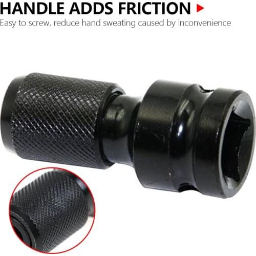 1/2" Square To 1/4" Hex Ratchet Socket Conversion Tool Release Drive Quick Adaptor Socket Converter Tool Chuck Impact Adapt