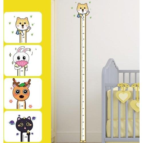 1 Pcs Cartoon Height Measure Wall Sticker for Kids Rooms Growth Chart Nursery Kids Stickers Home Decor Decal
