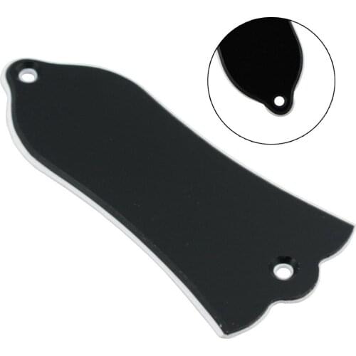 2-Ply Plain Black Bell Truss Rod Cover For Les Paul Electric Guitar Bass PVC Truss Rod Cover Plate Scroll Plate Gibson LP SG