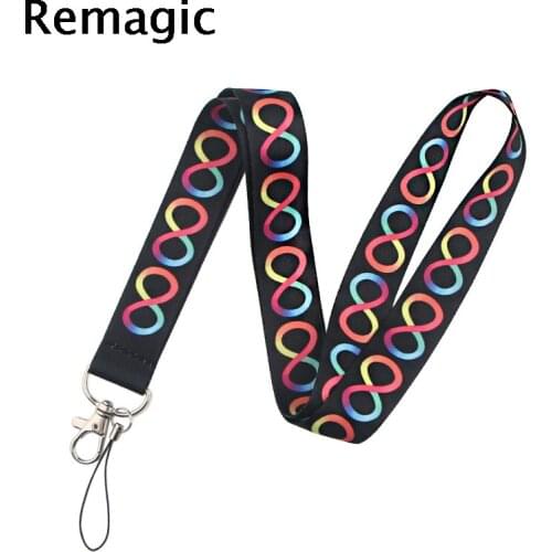 20pcsNeurodiversity Neck Strap Lanyards ID badge card holder keychain Mobile Phone Strap Gift Ribbon webbing necklace