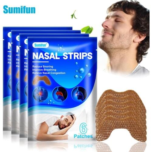 30pcs Sumifun Anti Snoring Nasal Strips Better Breathe Good Sleeping Nasal Patch Stop Snoring Strips Easier Health Care Patches