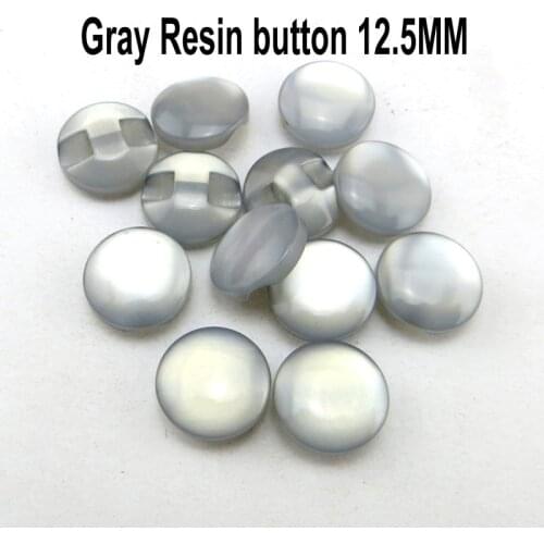 50PCS Gray Shirt Resin Buttons 12.5MM Fits Coat Boots Sewing Clothes Accessory Kids Sweater Button Garment R-371