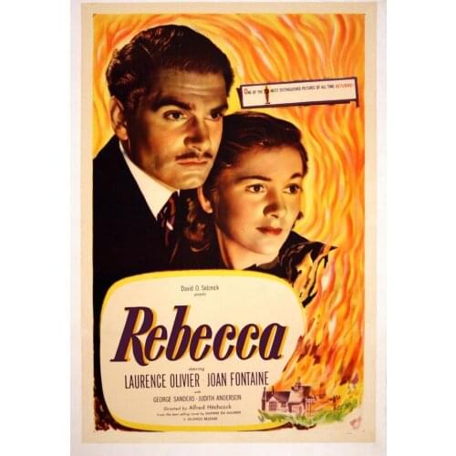 6 Choices Rebecca Retro Old Movie Poster Vintage Retro Poster Canvas Painting DIY Wall Paper Posters Home Gift Decoration