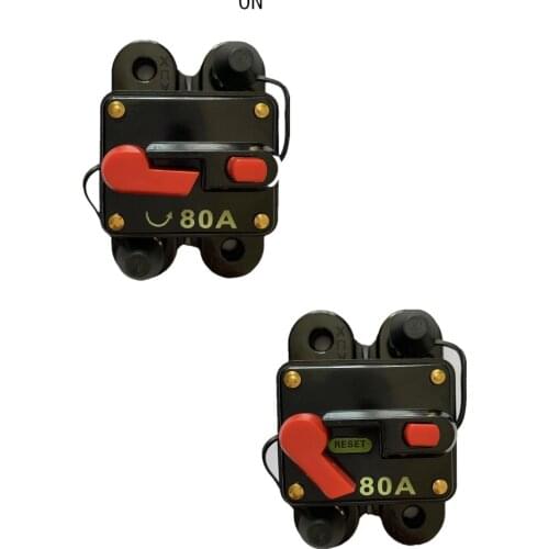 12V 24VDC Circuit Breaker Reset Fuse Inverter 60A 80A 100A 150A 200A 250A 300A Stereo Audio Home Solar System Waterproof