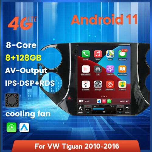 7862C Android 11 Tesla Vetical Screen Car Radio for VW Volkswagen Tiguan 2010-2016 Multimedia Navigation GPS Stereo 2 DIN No DVD