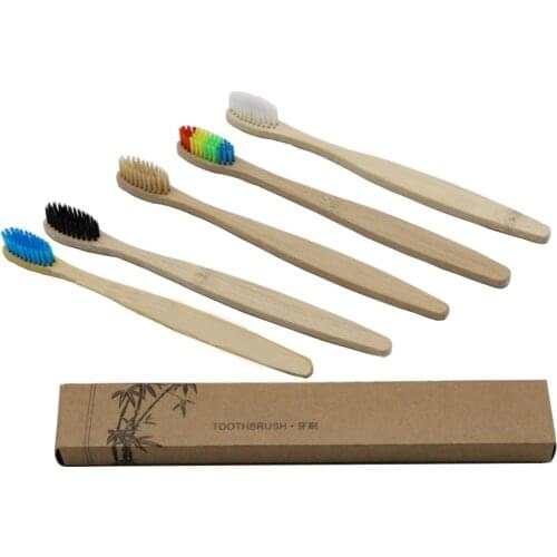 20pcs/lot bamboo toothbrushes, low-carbon green natural bamboo by hand toothbrush