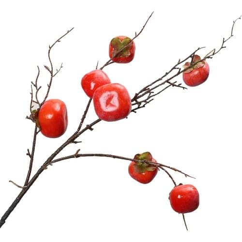 Household Simulation Persimmon Decorations Floral Reusable Party Store Durable Hanging Lifelike Fake Flower
