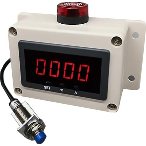 Speed Sensor Motor Speed Meter Electronic Digital Display Hall Magnet Induction Low Speed Alarm