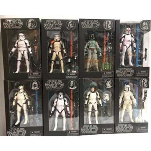 NECA Ation Figure Star of War 6-inch Black Samurai Boba White Soldier Darthmore Articulated Toy Gift for Children