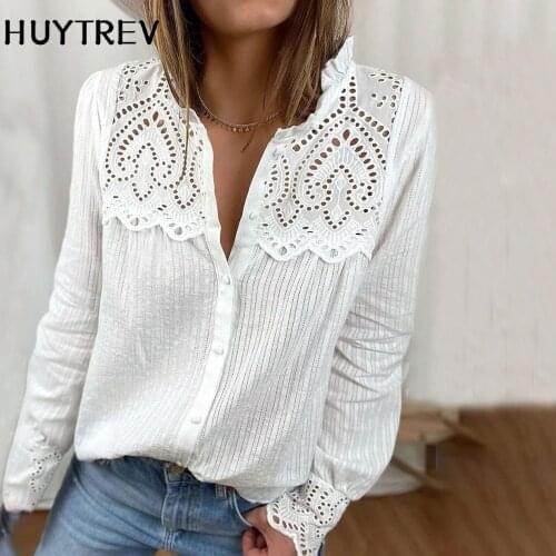 Ажурные блузки Huytrev China At AliExpress