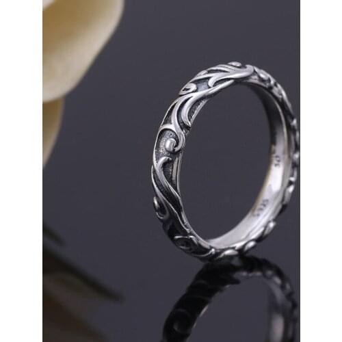 DoDoFly Free Shipping Real 925 Sterling Silver Ring Regal Pattern Swirling Regalesque Rings For Women Wedding Party Gift Jewelry
