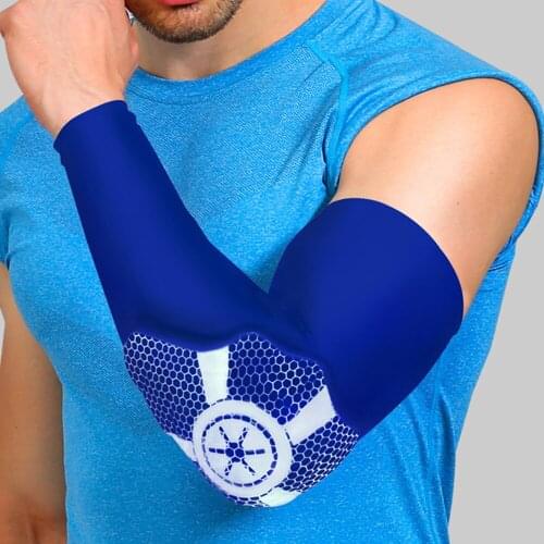 Basketball Arm Sleeves Compression Oversleeves UV Sun Protection Cycling Running Breathable Bicycle Arm Elbow Pads Sport Safety