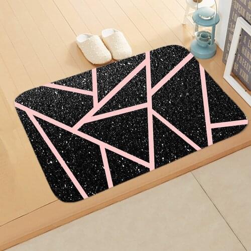 Doormat Marbling Printing Anti-slip Absorb Water Bath Mat Home Decor Kitchen Toilet Bathroom Entrance Floor Mats 40*60cm Carpet