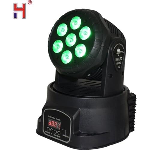 Lyre Wash Moving Head 7X12W Strobe Dj Lights With 4In1 Rgbw Led Wall Wash Effect For Stage Light