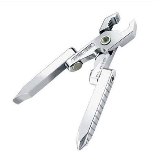 Multi-function mini pliers 420 stainless steel tool set EDC keychain folding screwdriver