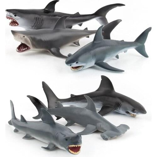 Sea Life Marine Creatures Megalodon Shark Action Figures Ocean Animals PVC Model Educational Kids Collectible Toy