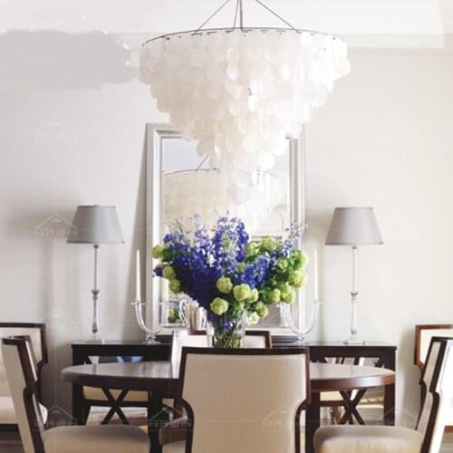 Nordic creative shell pendant lamps living room lights restaurants bedroom shell study model rooms lighting pendant light ZA920