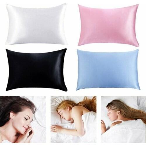 New 100% Queen Standard Soft Mulberry Silk Blend Pillowcase Covers Hair Beauty