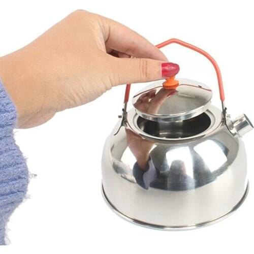 Outdoor portable 304 stainless steel kettle mini kettle camping picnic hiking fishing coffee pot