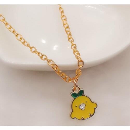 Fashion super cute Korean version of simple and cute little yellow duck small necklace female gift necklace jewelry gift